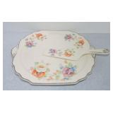 Harker Pottery cake plate with server