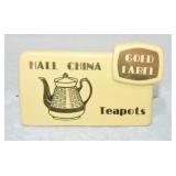 Hall China shelf sign