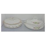 HLC lot of 2 covered vegetable dishes