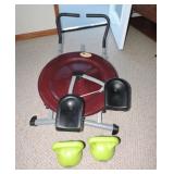 AB Circle Pro exerciser and 2 - 8" weights