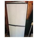 PVC utility cabinet and contents