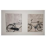 Pair of bicylce wall decor pieces