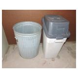 Trash can and recycling bin