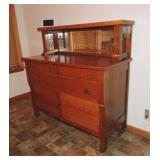 Antique Mission oak Arts & Crafts buffet