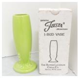 Fiesta Post 86 bud vase, chartreuse, NIB