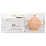 Fiesta Post 86 covered teapot, apricot, NIB