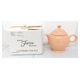 Fiesta Post 86 covered teapot, apricot, NIB