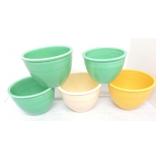 Vintage Fiesta lot of 5 mixing bowls, 1 - #2,
