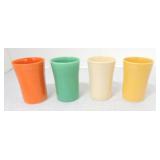Vintage Fiesta juice tumbler group, 4 mixed