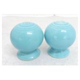 Vintage Fiesta salt & pepper shakers, turquoise