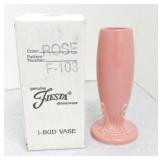 Fiesta Post 86 bud vase, rose, NIB