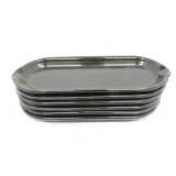 Fiesta Post 86 lot of 6 relish trays, black