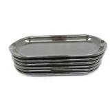 Fiesta Post 86 lot of 6 relish trays, black