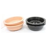 Fiesta Post 86 lot of 4 serving bowls, 2 apricot,