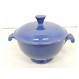 Vintage Fiesta covered onion soup, cobalt, chips,
