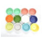 Vintage Fiesta 4 3/4" fruit bowl group, 12 mixed