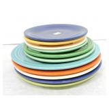 Vintage Fiesta plate group, 4 - 6", 2 - 7",