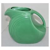 Vintage Fiesta disc water pitcher, green