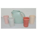Vintage Fiesta Jubilee juice set, celedon juice