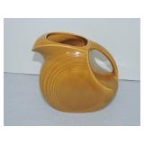 Vintage Fiesta disc water pitcher, antique gold