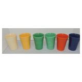 Vintage Fiesta lot of 6 water tumblers, mixed