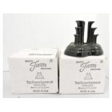 Fiesta Post 86 pair of pyramid candle holders,