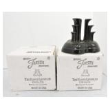 Fiesta Post 86 pair of pyramid candle holders,