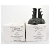 Fiesta Post 86 pair of pyramid candle holders,