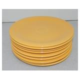 Vintage Fiesta lot of 9 - 9" plates, yellow