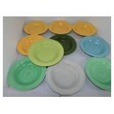 Vintage Fiesta lot of 10 deep plates, mixed