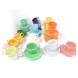 Vintage Fiesta lot of 24 cups and 70 saucers,