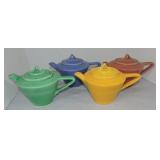 Harlequin lot of 4 teapots, nicks