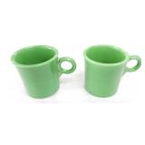 Vintage Fiesta lot of 2 mugs, medium green