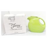 Fiesta Post 86 disc water pitcher, chartreuse, NIB