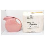 Fiesta Post 86 disc water pitcher, rose, NIB