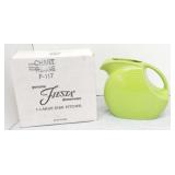 Fiesta Post 86 disc water pitcher, chartreuse, NIB
