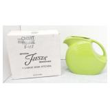 Fiesta Post 86 disc water pitcher, chartreuse, NIB