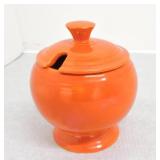Vintage Fiesta marmalade, red, rim nick to lid
