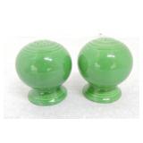 Vintage Fiesta salt & pepper shakers, medium green