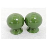 Vintage Fiesta salt & pepper shakers, dark green
