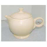 Vintage Fiesta large teapot, ivory, nicks to lid