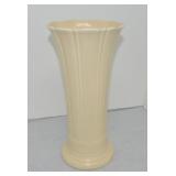Vintage Fiesta 12" flower vase, ivory, rim chip,
