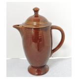 Vintage Fiesta coffee pot, Amberstone
