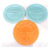 Vintage Fiesta lot of 3 - 10 1/2" compartement