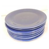 Vintage Fiesta lot of 9 - 9" plates, cobalt