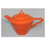 Harlequin teapot, red