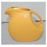 Vintage Fiesta disc water pitcher, yellow