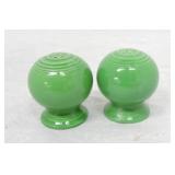 Vintage Fiesta salt & pepper shakers, medium green