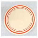 RARE Vintage Fiesta 6" ivory plate with red stripe