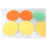 Vintage Fiesta 13" chop plate group, 6 mixed